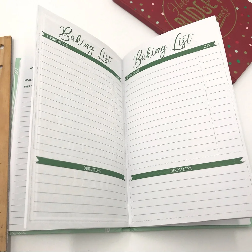 Lot‎ of 2 Books Holiday Budge Planner & Holiday Menu Planner Journal- NEW.